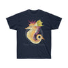 Seahorse Lady Orange Magenta Art Dark Unisex Ultra Cotton Tee Navy / S T-Shirt