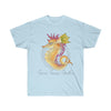 Seahorse Lady Orange Magenta Art Ultra Cotton Tee Light Blue / S T-Shirt