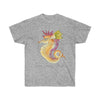 Seahorse Lady Orange Magenta Art Ultra Cotton Tee Sport Grey / S T-Shirt