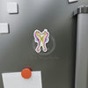 Seahorse Love Orange Purple Ink Watercolor Art Die-Cut Magnets Home Decor
