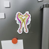 Seahorse Love Orange Purple Ink Watercolor Art Die-Cut Magnets Home Decor