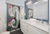 Seahorse Vintage Pink Roses Gray Shower Curtains Home Decor