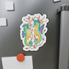 Seahorses And The Algae Kelp Watercolor Art Die-Cut Magnets Home Decor