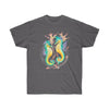 Seahorses And The Algae Watercolor Art Dark Unisex Ultra Cotton Tee Charcoal / S T-Shirt