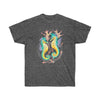 Seahorses And The Algae Watercolor Art Dark Unisex Ultra Cotton Tee Heather / S T-Shirt