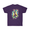 Seahorses And The Algae Watercolor Art Dark Unisex Ultra Cotton Tee Purple / S T-Shirt