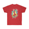Seahorses And The Algae Watercolor Art Dark Unisex Ultra Cotton Tee Red / S T-Shirt