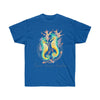 Seahorses And The Algae Watercolor Art Dark Unisex Ultra Cotton Tee Royal / S T-Shirt