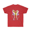Seahorses Kiss Yellow Pink Watercolor Art Dark Unisex Ultra Cotton Tee Red / S T-Shirt