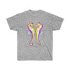 Seahorses Kiss Yellow Pink Watercolor Art Ultra Cotton Tee Sport Grey / S T-Shirt