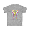 Seahorses Kiss Yellow Pink Watercolor Art Ultra Cotton Tee Sport Grey / S T-Shirt