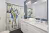 Seahorses Love Watercolor Vintage Map Art Shower Curtain Home Decor