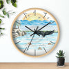 Shelter Point Pacific Beach Summer Art Wall Clock Wooden / Black 10 Home Decor