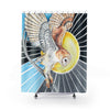 Shower Curtains - Barn Owl Landing Human Original Ink Artwork Home Decor