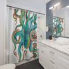 Shower Curtains Octopus Teal Green Watercolor Art Home Decor