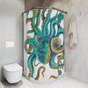 Shower Curtains Octopus Teal Green Watercolor Art Home Decor