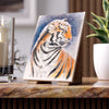 Siberian Tiger In He Snow Watercolor Art Ceramic Photo Tile 6 × 8 / Glossy Home Decor