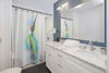 Singing Annas Hummingbird Watercolor Art Shower Curtain Home Decor