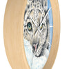 Snow Leopard Winter Watercolor Art Wall Clock Home Decor
