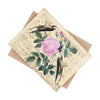 Swallows Pink Rose Music Collage Chic Art Ceramic Photo Tile Home Decor