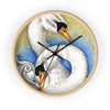 Swans Love Ink Art Wall Clock Home Decor