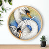 Swans Love Ink Art Wall Clock Home Decor