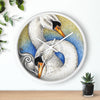 Swans Love Ink Art Wall Clock Home Decor