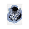 Tabby Bengal Cat Kitten Watercolor Art Ceramic Photo Tile Home Decor