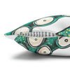 Teal Green Octopus Kraken Tentacles Ink White Art Spun Polyester Square Pillow Case Home Decor