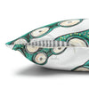 Teal Green Octopus Kraken Tentacles Ink White Art Spun Polyester Square Pillow Case Home Decor