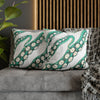 Teal Green Octopus Kraken Tentacles Ink White Art Spun Polyester Square Pillow Case Home Decor