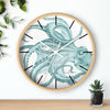 Teal Octopus Dance Ink Art Wall Clock Home Decor