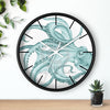 Teal Octopus Dance Ink Art Wall Clock Home Decor