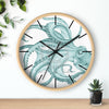 Teal Octopus Dance Ink Art Wall Clock Home Decor