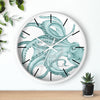 Teal Octopus Dance Ink Art Wall Clock Home Decor