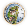 Tree Frog Ink Art Wall Clock Wooden / White 10 Home Decor