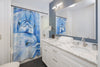 Two Cute Dolphins Blue Watercolor Art Shower Curtain Home Decor