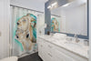 Two Lions Watercolor Art Shower Curtain Home Decor