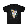 Two Seahorses Love Color Splash Ink Art Dark Unisex Ultra Cotton Tee Black / S T-Shirt