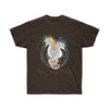 Two Seahorses Love Color Splash Ink Art Dark Unisex Ultra Cotton Tee Chocolate / S T-Shirt