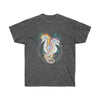 Two Seahorses Love Color Splash Ink Art Dark Unisex Ultra Cotton Tee Heather / S T-Shirt