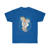 Two Seahorses Love Color Splash Ink Art Dark Unisex Ultra Cotton Tee Royal / S T-Shirt
