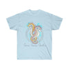 Two Seahorses Love Color Splash Ink Art Ultra Cotton Tee Light Blue / S T-Shirt