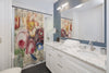 Vintage Flowers Bouqet Music Art Shower Curtain Home Decor