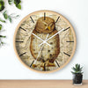 Vintage Owl Papyrus Shabby Chic Art Wall Clock Home Decor