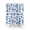 Vintage Sea Life Blue Marine Art Chic Shower Curtain 71 X 74 Home Decor