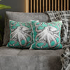White Octopus Kraken Tentacles Ink Teal Art Spun Polyester Square Pillow Case Home Decor