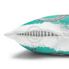 White Octopus Kraken Tentacles Ink Teal Art Spun Polyester Square Pillow Case Home Decor