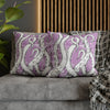 White Octopus Tentacles Purple Vintage Map Art Spun Polyester Square Pillow Case Home Decor