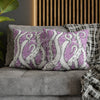 White Octopus Tentacles Purple Vintage Map Art Spun Polyester Square Pillow Case Home Decor